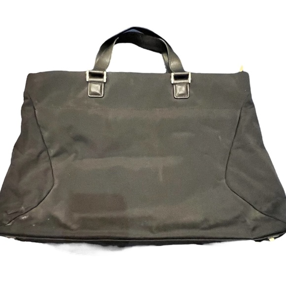 TUMI Black Nylon Leather Trim Briefcase Laptop Bag - Picture 5 of 14